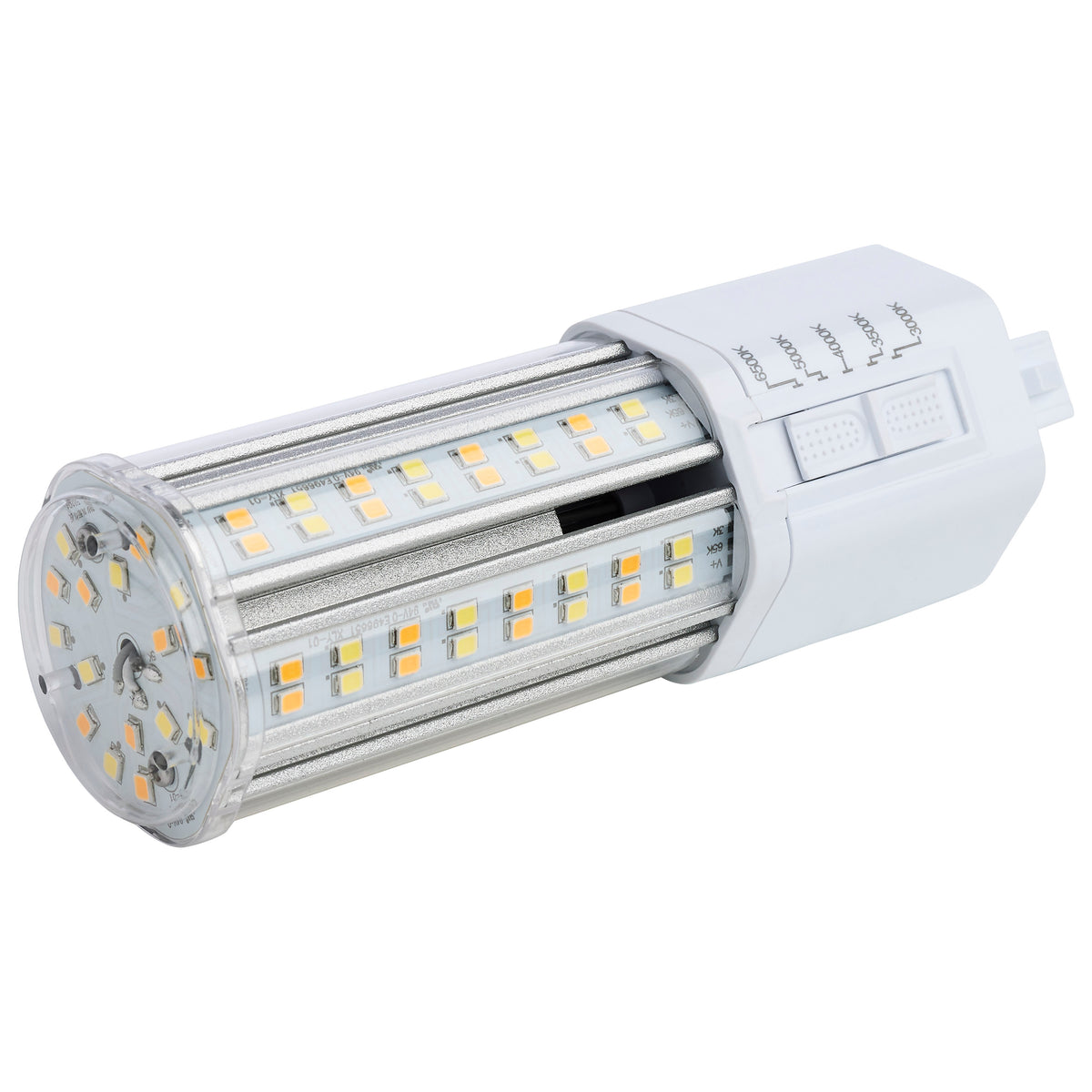 18 Watt LED PL - CCT Selectable - Lumens Selectable - Type B - Ballast Bypass - White Finish - 120-277 Volt