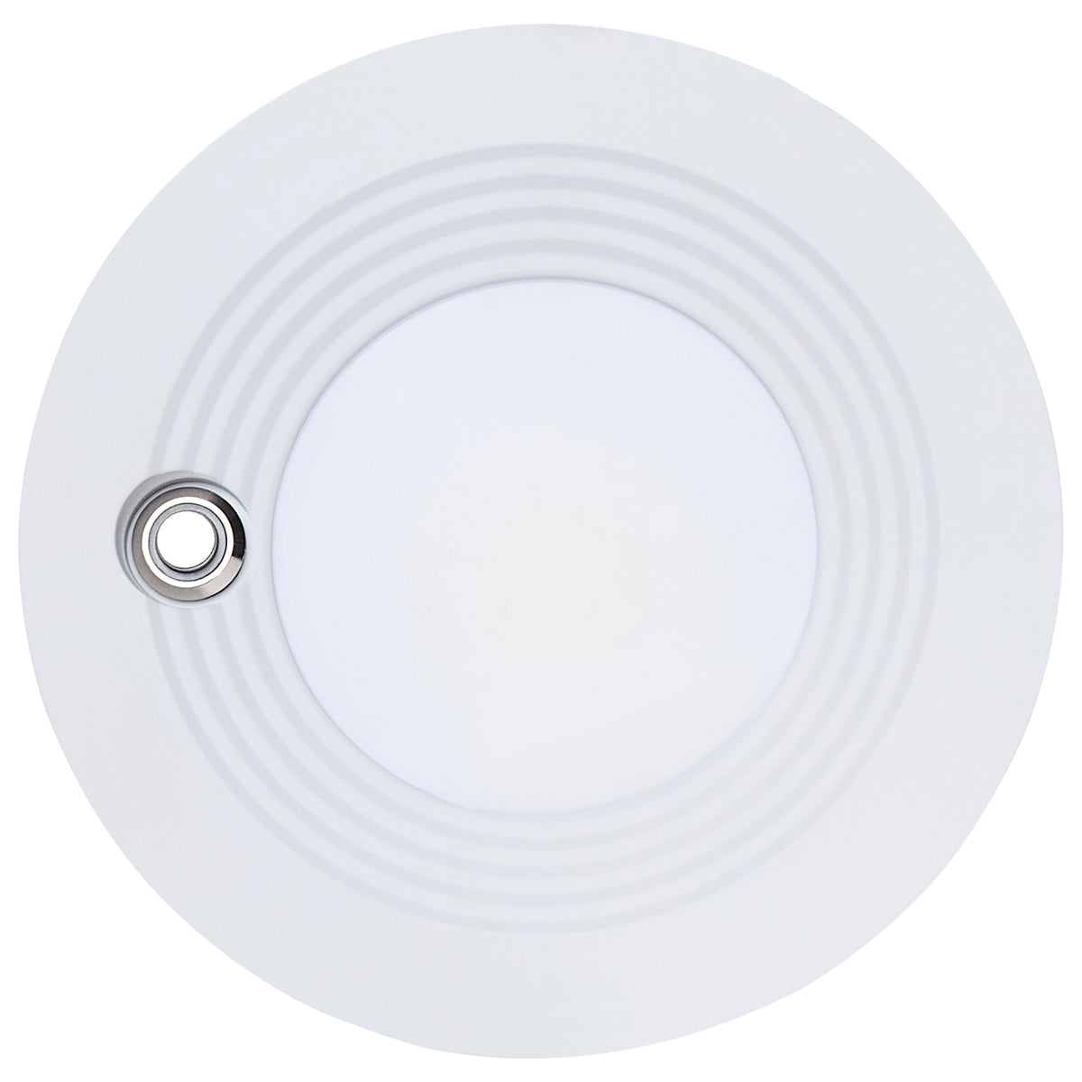 Plus Series Commercial LED Downlight - 4 Inch Round - 14.6W/13.6W/12.4W Wattage Selectable - 2700K/3000K/3500K/4000K/5000K CCT Selectable - Integrated Emergency Driver - 120-347 Volt - Dual Dimming - Color trim accessories available