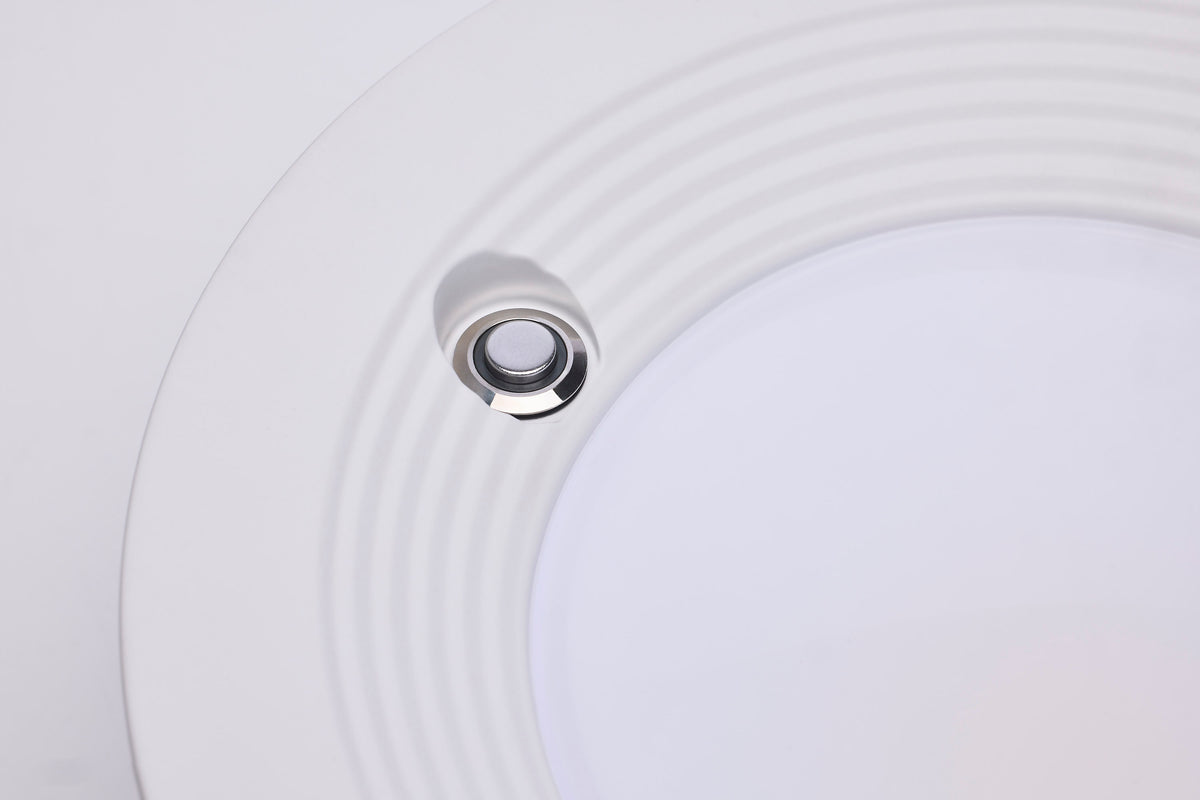 Plus Series Commercial LED Downlight - 4 Inch Round - 14.6W/13.6W/12.4W Wattage Selectable - 2700K/3000K/3500K/4000K/5000K CCT Selectable - Integrated Emergency Driver - 120-347 Volt - Dual Dimming - Color trim accessories available