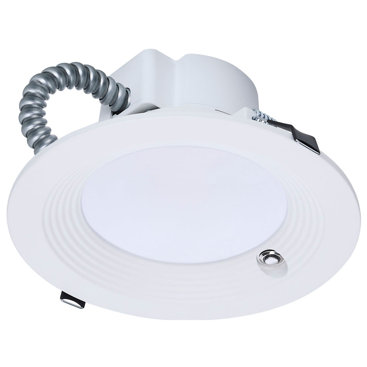 Plus Series Commercial LED Downlight - 6 Inch Round - 20.5W/18.2W/16.3W Wattage Selectable - 2700K/3000K/3500K/4000K/5000K CCT Selectable - Integrated Emergency Driver - 120-347 Volt - Dual Dimming - Color trim accessories available
