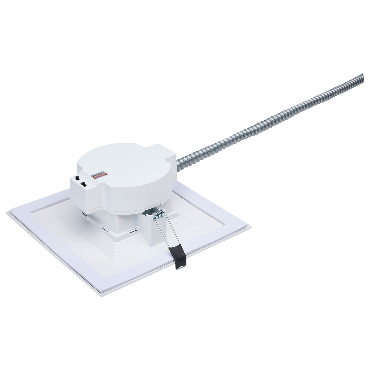 Plus Series Commercial LED Downlight - 8 Inch Square - 25.5W/22.5W/17.2W Wattage Selectable - 2700K/3000K/3500K/4000K/5000K CCT Selectable - 120-347 Volt - Dual Dimming - Color trim accessories available
