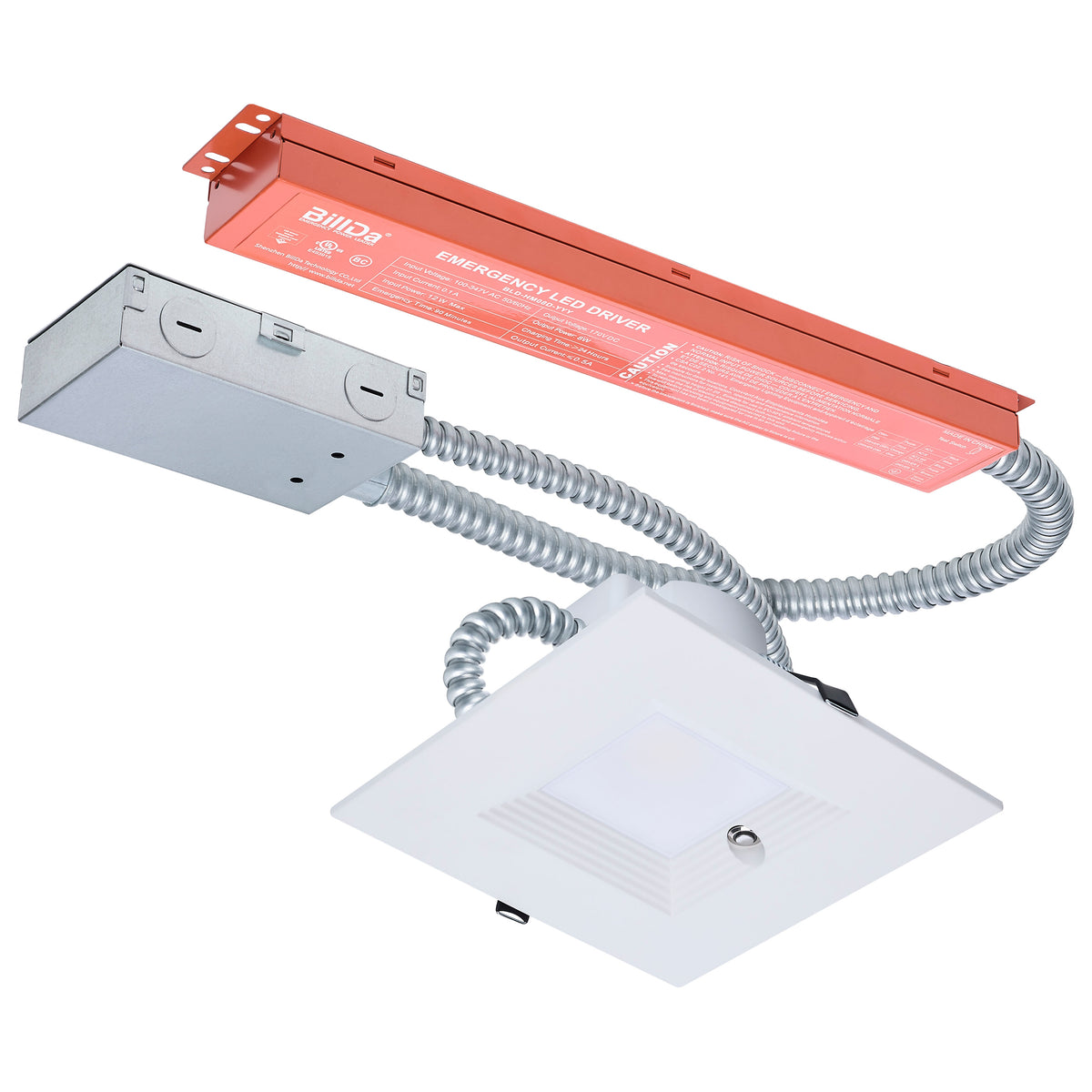 Plus Series Commercial LED Downlight - 6 Inch Square - 20.5W/18.2W/16.3W Wattage Selectable - 2700K/3000K/3500K/4000K/5000K