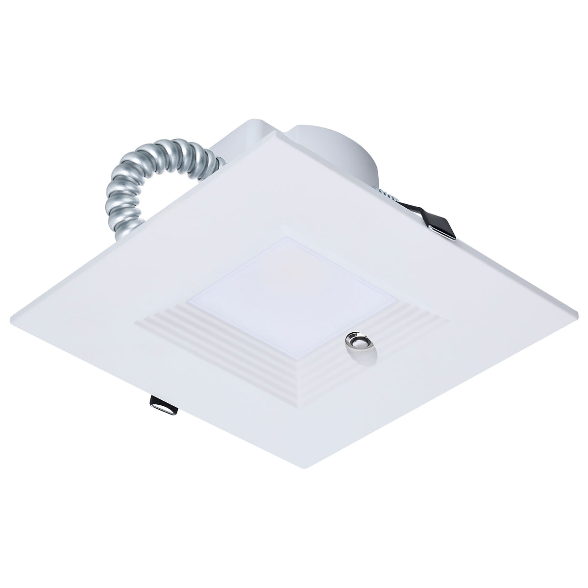 Plus Series Commercial LED Downlight - 6 Inch Square - 20.5W/18.2W/16.3W Wattage Selectable - 2700K/3000K/3500K/4000K/5000K CCT Selectable - Integrated Emergency Driver - 120-347 Volt - Dual Dimming - Color trim accessories available