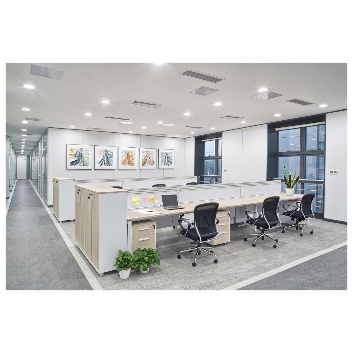 Plus Series Commercial LED Downlight - 6 Inch Square - 20.5W/18.2W/16.3W Wattage Selectable - 2700K/3000K/3500K/4000K/5000K CCT Selectable - Integrated Emergency Driver - 120-347 Volt - Dual Dimming - Color trim accessories available