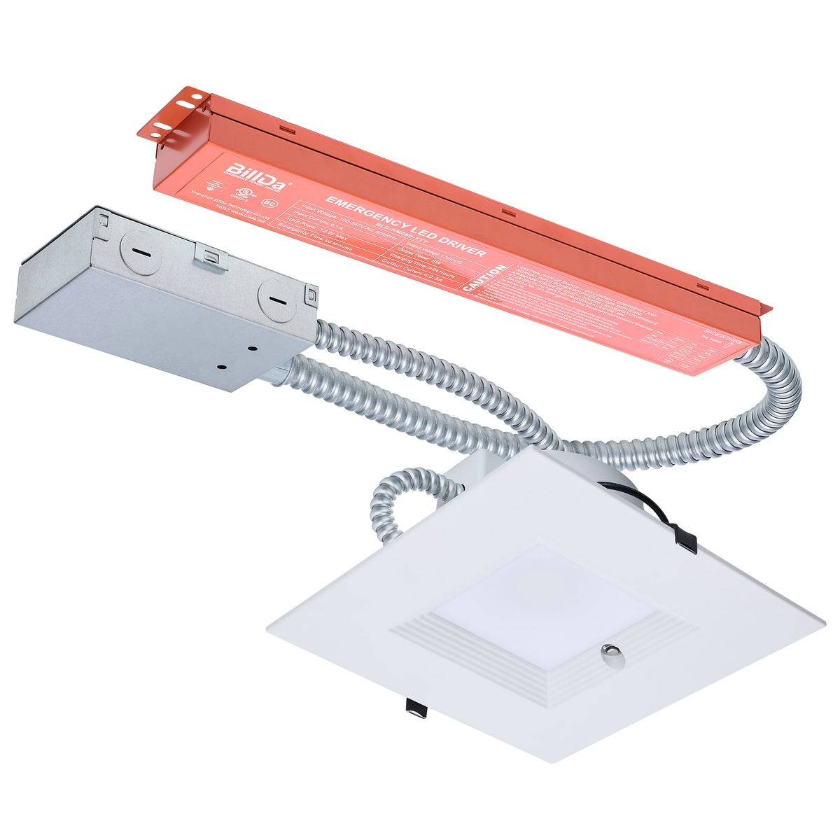 Plus Series Commercial LED Downlight - 8 Inch Square - 28W/25W/20W Wattage Selectable - 2700K/3000K/3500K/4000K/5000K