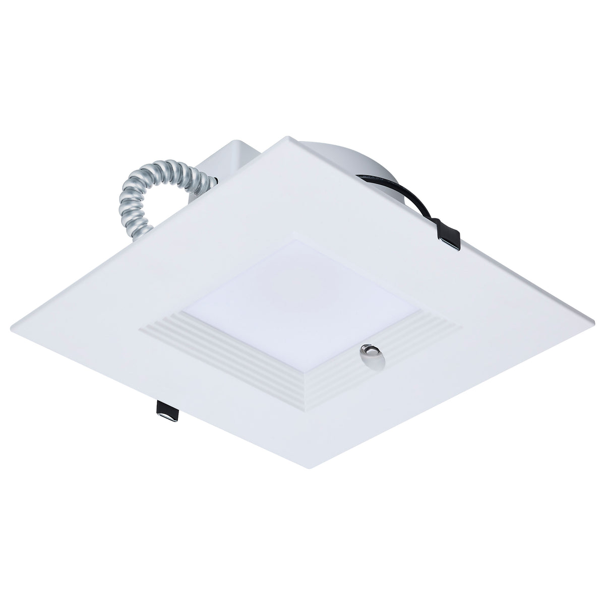 Plus Series Commercial LED Downlight - 8 Inch Square - 28W/25W/20W Wattage Selectable - 2700K/3000K/3500K/4000K/5000K CCT Selectable - Integrated Emergency Driver - 120-347 Volt - Dual Dimming - Color trim accessories available