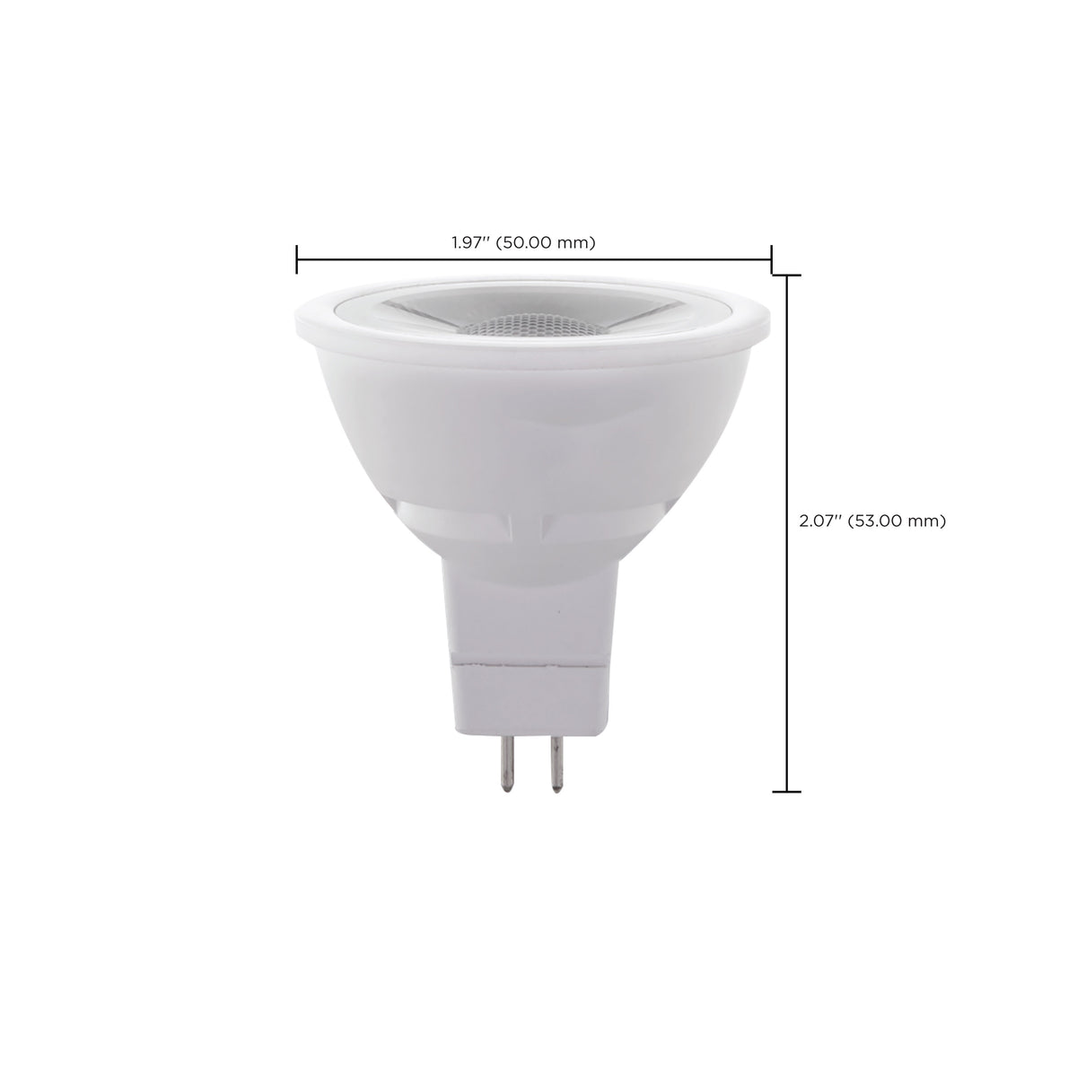 7 Watt MR16 LED - GU5.3 base - 3000K - 12 Volt - 40 deg. Beam Angle - 2-Card
