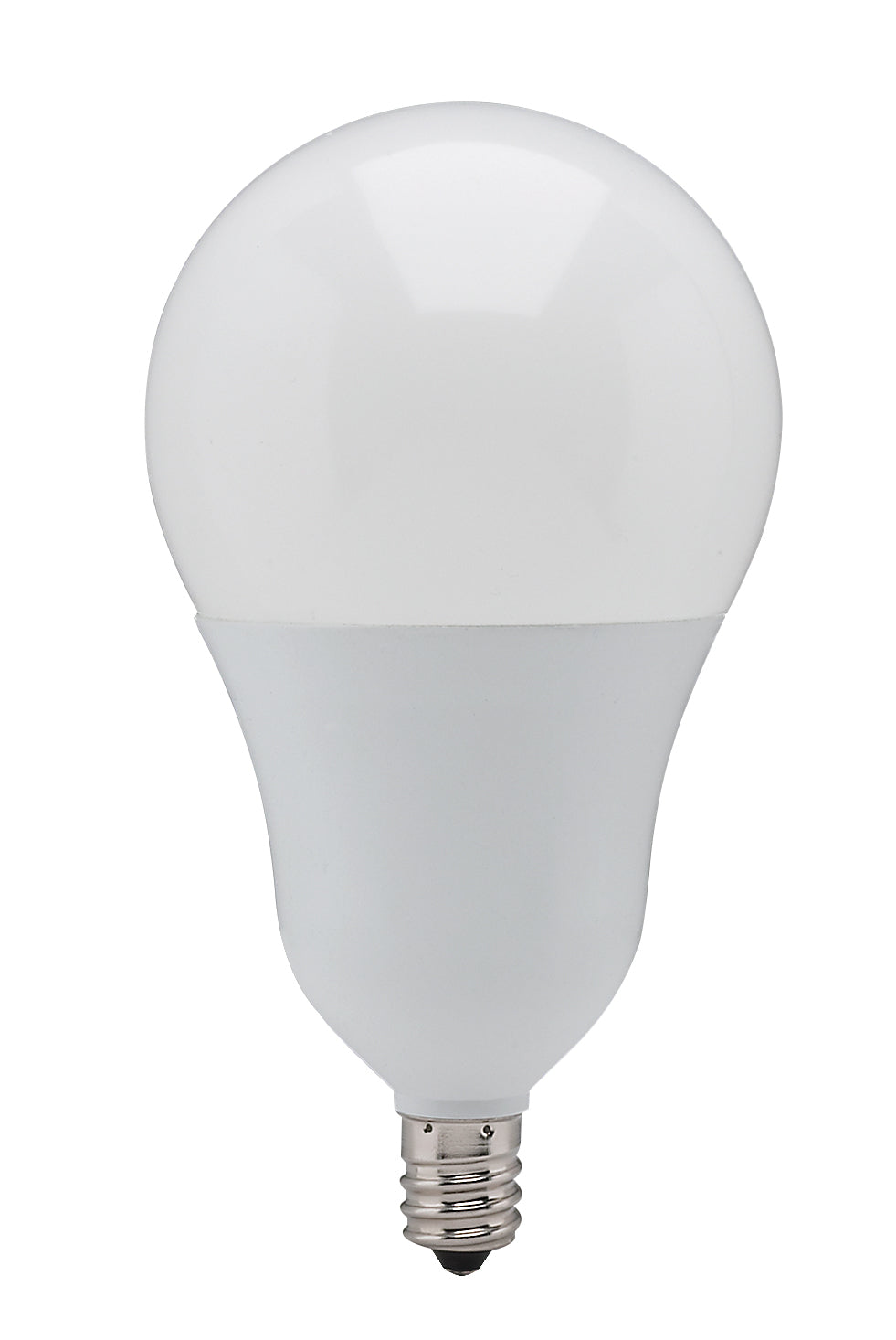 9.8 Watt - A19 LED - 2700K - Candelabra base - 220 deg. Beam Angle - 120 Volt bulb or fixture view
