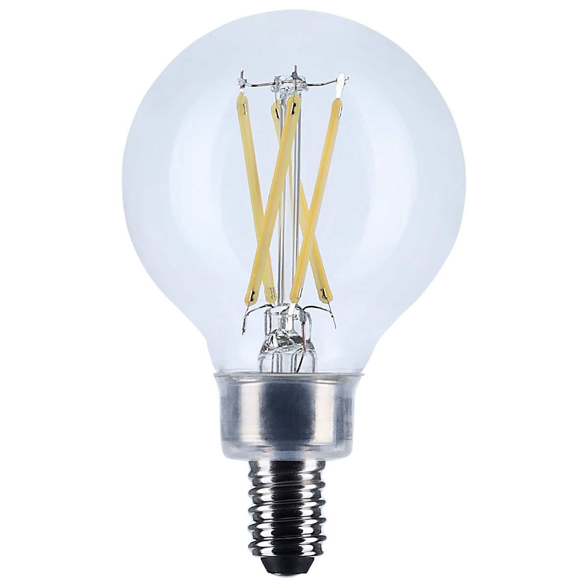 5.5 Watt G16.5 LED Filament - Clear - Candelabra Base - 2700K - 500 Lumens - 120 Volt - 2-Pack