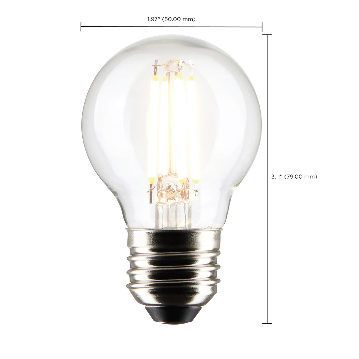 4 Watt G16.5 LED Filament - Clear - Medium Base - 2700K - 350 Lumens - 120 Volt - 2-Pack