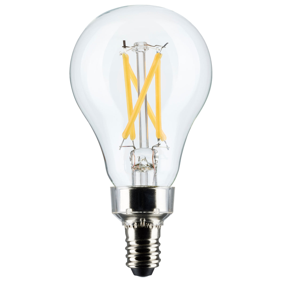 5.5 Watt A15 LED Filament - Clear - Candelabra Base - 2700K - 450 Lumens - 2-Pack bulb or fixture view