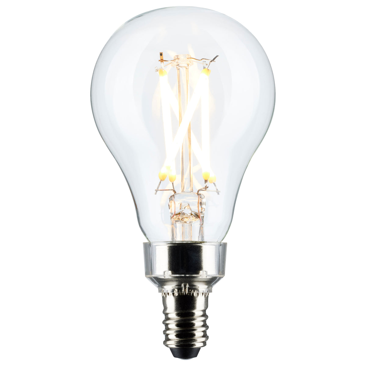 5.5 Watt A15 LED Filament - Clear - Candelabra Base - 2700K - 450 Lumens - 2-Pack