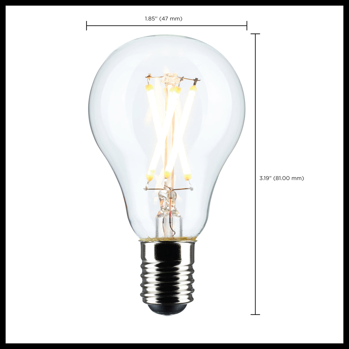 5.5 Watt A15 LED Filament - Clear - Intermediate Base - 2700K - 450 Lumens - 2-Pack