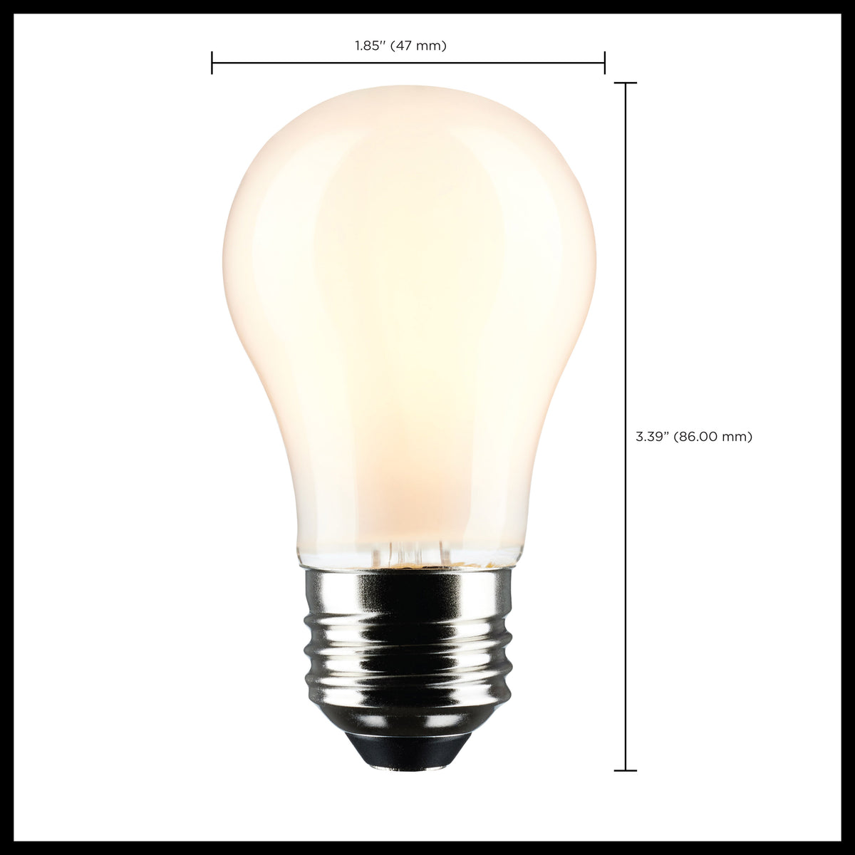 5.5 Watt A15 LED Filament - Frosted - Medium Base - 2700K - 450 Lumens - 2-Pack
