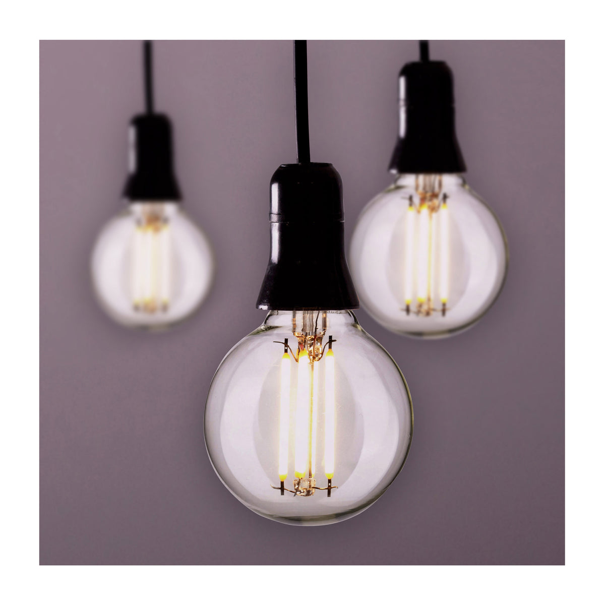 4 Watt G16.5 LED Filament - Clear - Candelabra Base - 5000K - 120 Volt - 2-Pack