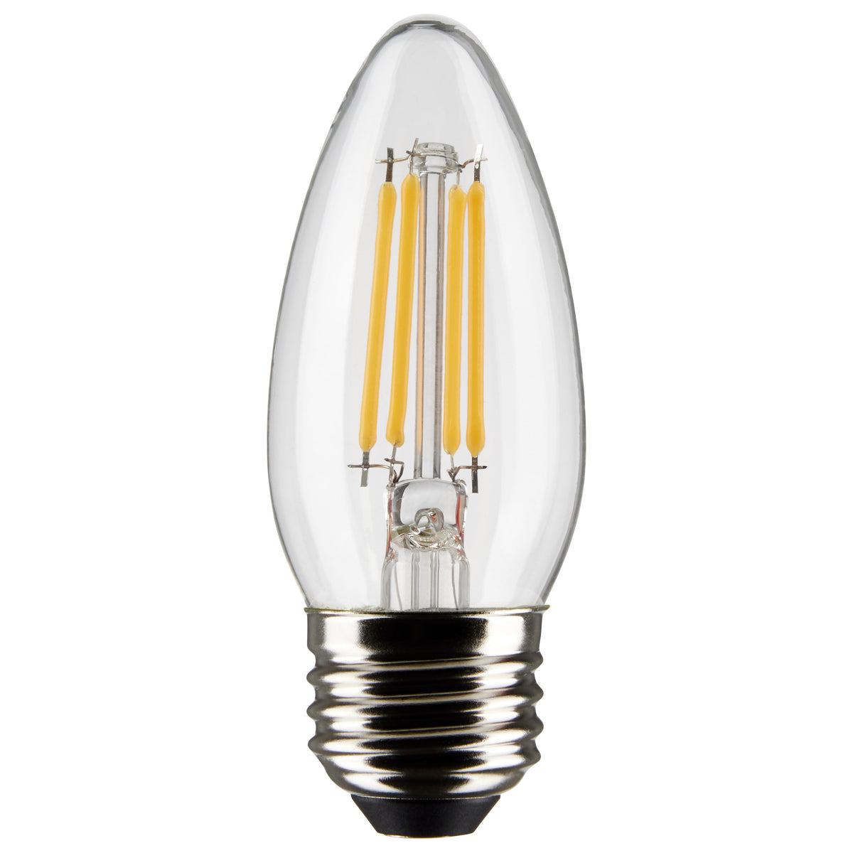 5.5 Watt B11 LED Filament - Clear - Medium Base - 5000K - 120 Volt - 2-Pack bulb or fixture view