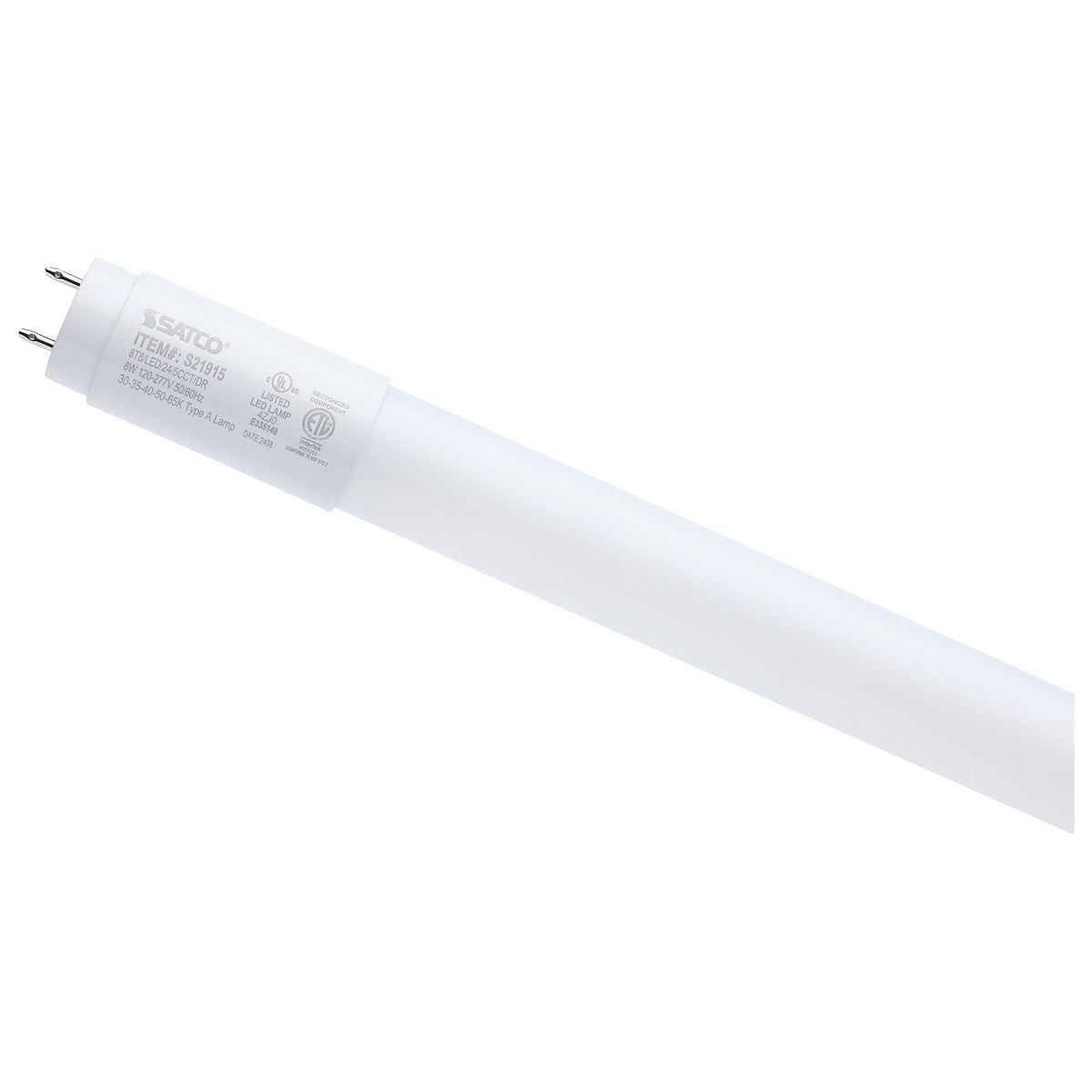 8 Watt - 2 Foot T8 LED - G13 Base - 30K/35K/40K/50K/65K Selectable - Type A - Frost product image