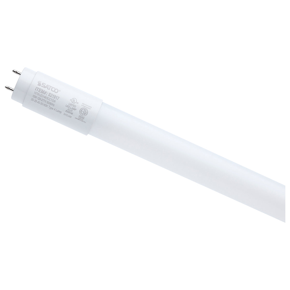 10 Watt - 4 Foot T8 LED - G13 Base - 30K/35K/40K/50K/65K Selectable - Type A - Frost lighting product