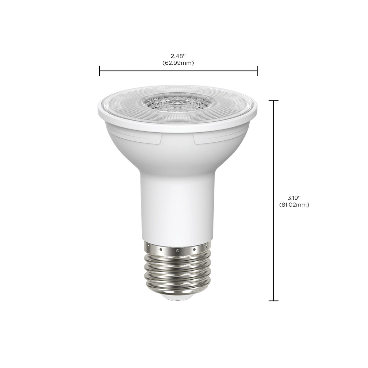 5.5 Watt PAR20 LED - 90 CRI - 4000K - 40 deg. Beam Angle - Medium base - 120 Volt