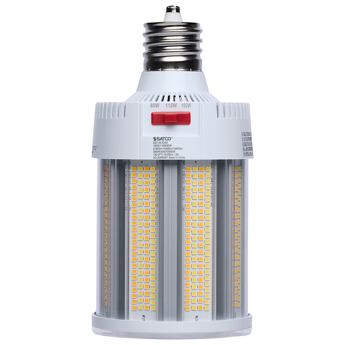150/115/80 Watt - 30K/40K/50K - Field Selectable LED - Corncob - Mogul Extended Base - 120-277 Ranged Voltage - 450 Watt HID