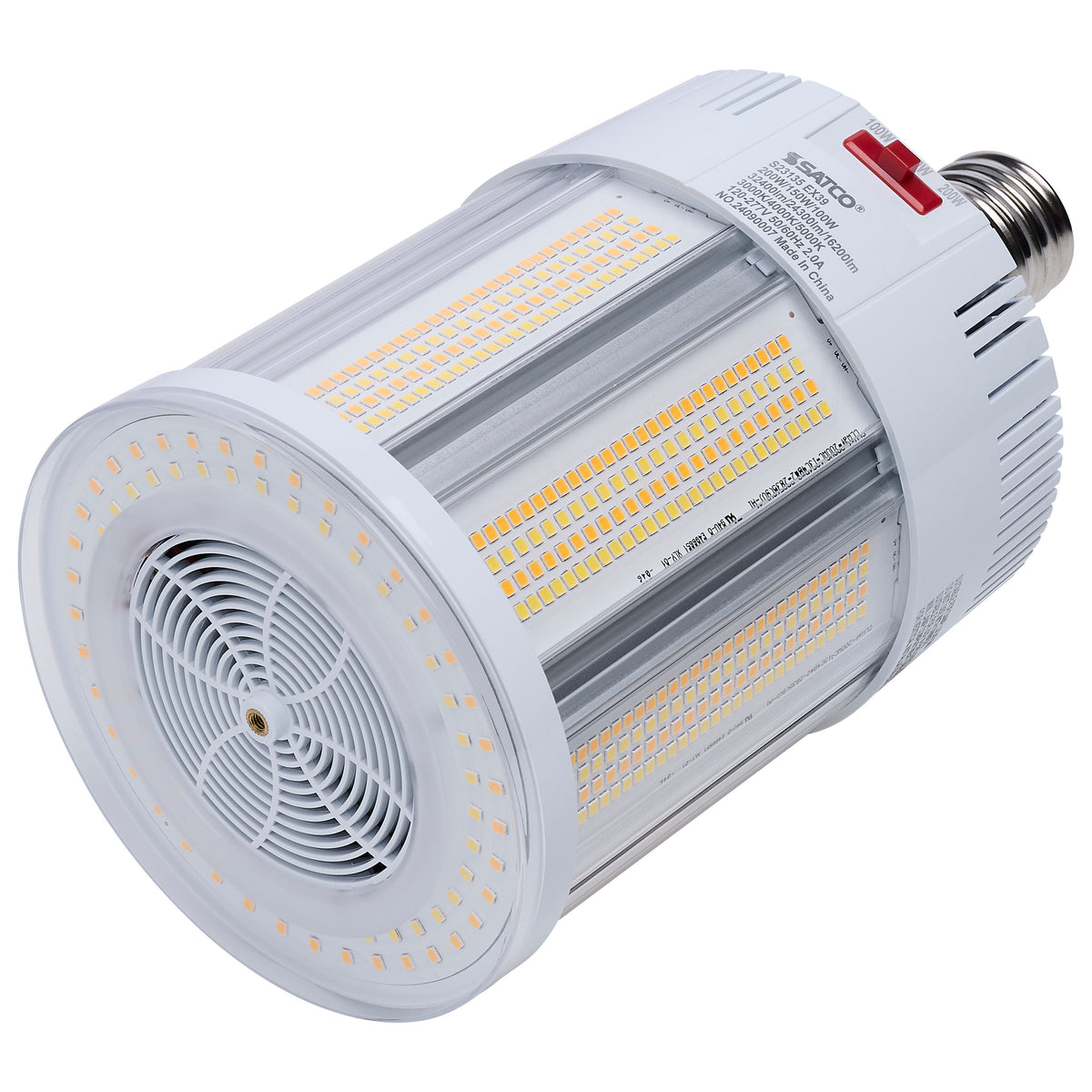 200/150/100 Watt - 30K/40K/50K CCT - Field Selectable LED - Corncob - Mogul Extended Base - 120-277 Ranged Voltage - 500 Watt HID Replacement
