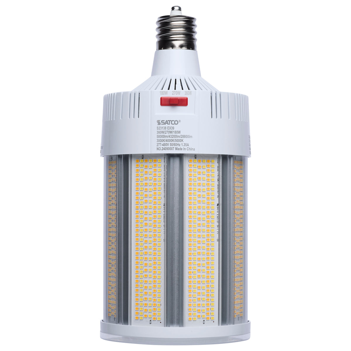 360/270/180 Watt - 30K/40K/50K - Field Selectable LED - Corncob - Mogul Extended Base - 277-480 Ranged Voltage - 750 Watt HID