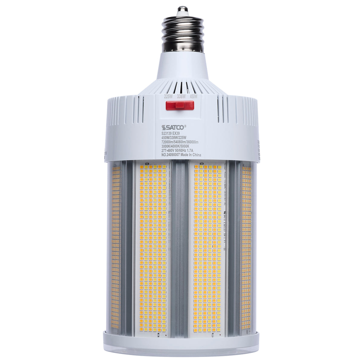 450/338/225 Watt - 30K/40K/50K - Field Selectable LED - Corncob - Mogul Extended Base - 277-480 Ranged Voltage - 1000 Watt
