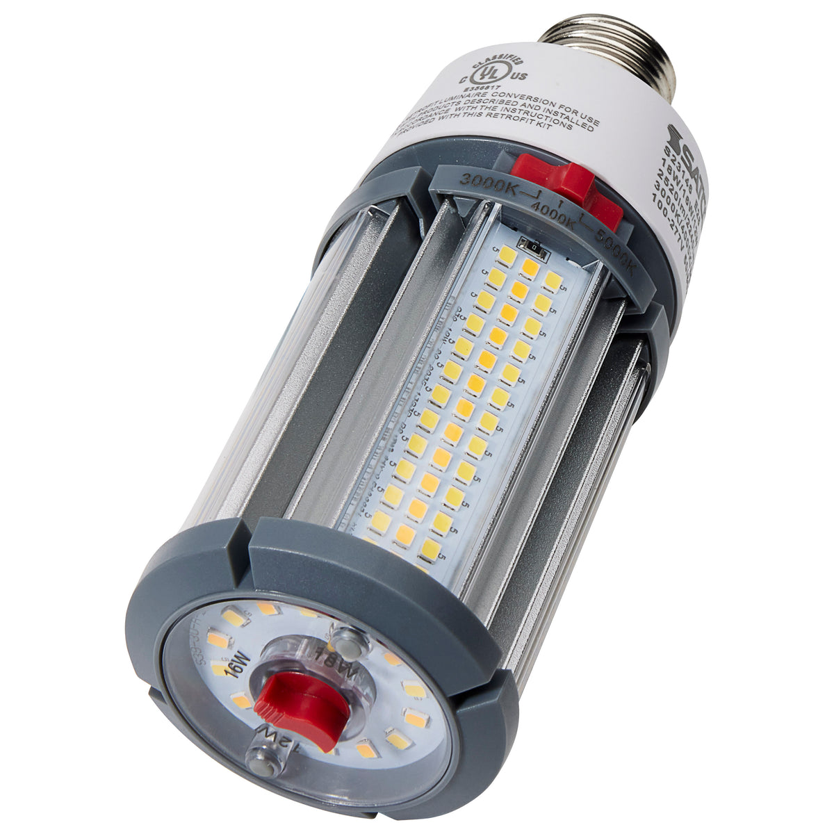 18/16/12 Wattage Selectable - LED HID Replacement - CCT Selectable - Type B - Ballast Bypass - Medium base - 120-277 Volt - ColorQuick Technology - PowerQuick Technology