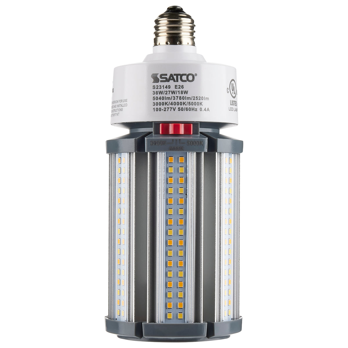36/27/18 Wattage Selectable - LED HID Replacement - CCT Selectable - Type B - Ballast Bypass - Medium base - 120-277 Volt - ColorQuick Technology - PowerQuick Technology