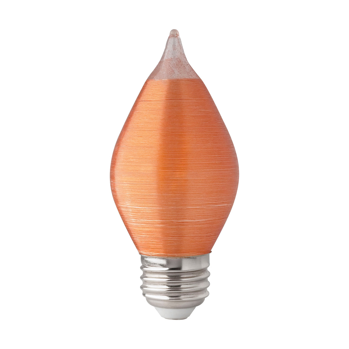 4 Watt C15 LED Filament - Satin Spun - Amber - Medium base - 2100K - 240 Lumens - 120 Volt