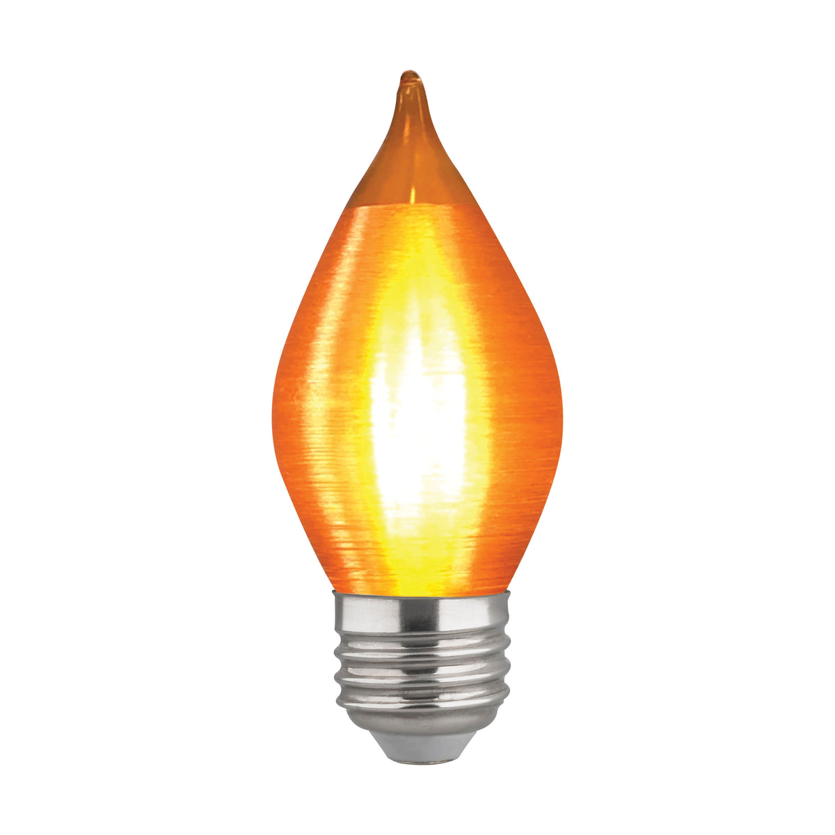 4 Watt C15 LED Filament - Satin Spun - Amber - Medium base - 2100K - 240 Lumens - 120 Volt