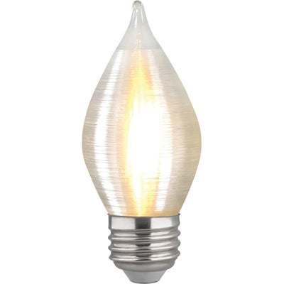 4 Watt C15 LED Filament - Satin Spun - Clear - Medium base - 2700K - 300 Lumens - 120 Volt