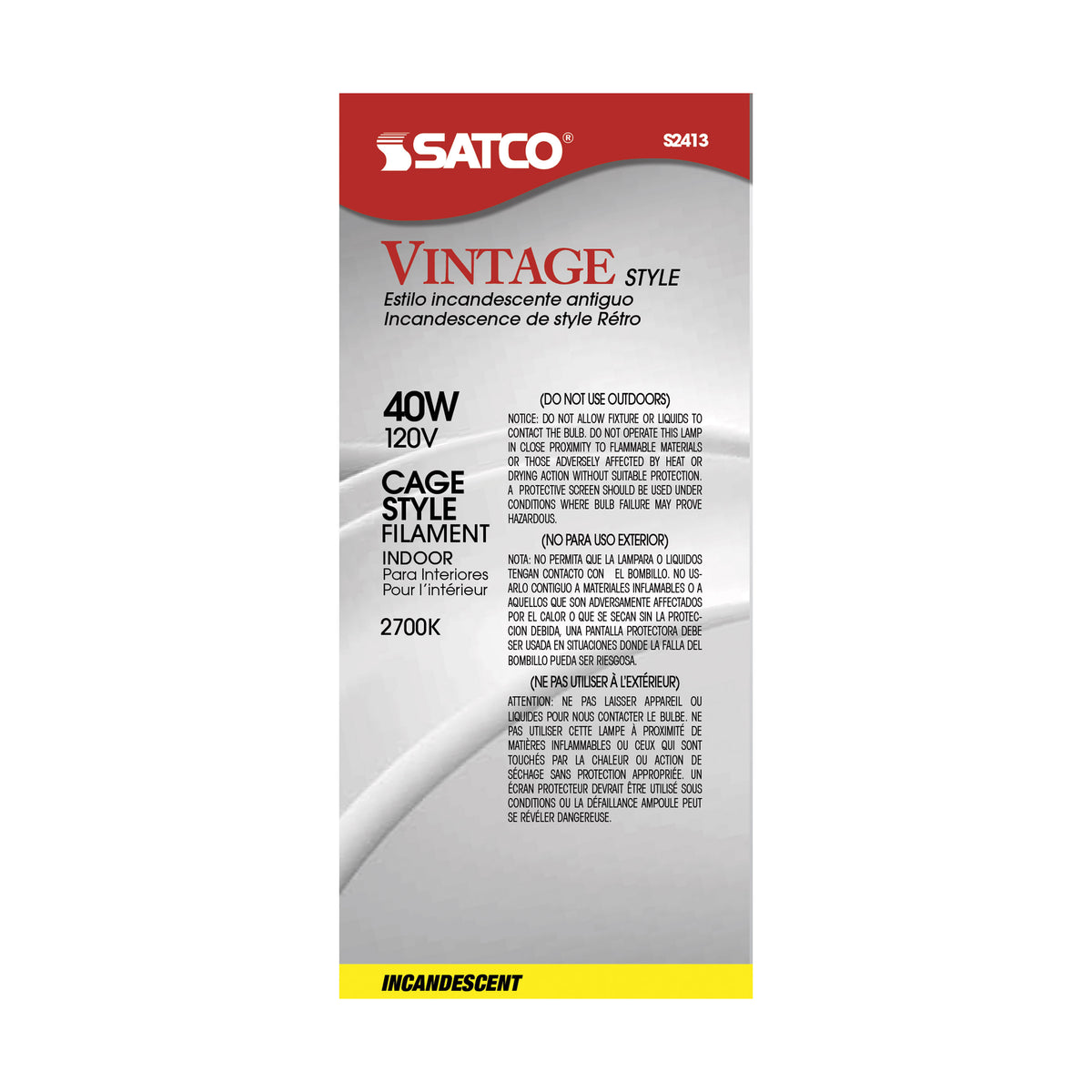 40 Watt ST19 Incandescent - Clear - 3000 Average rated hours - 160 Lumens - Medium base - 120 Volt