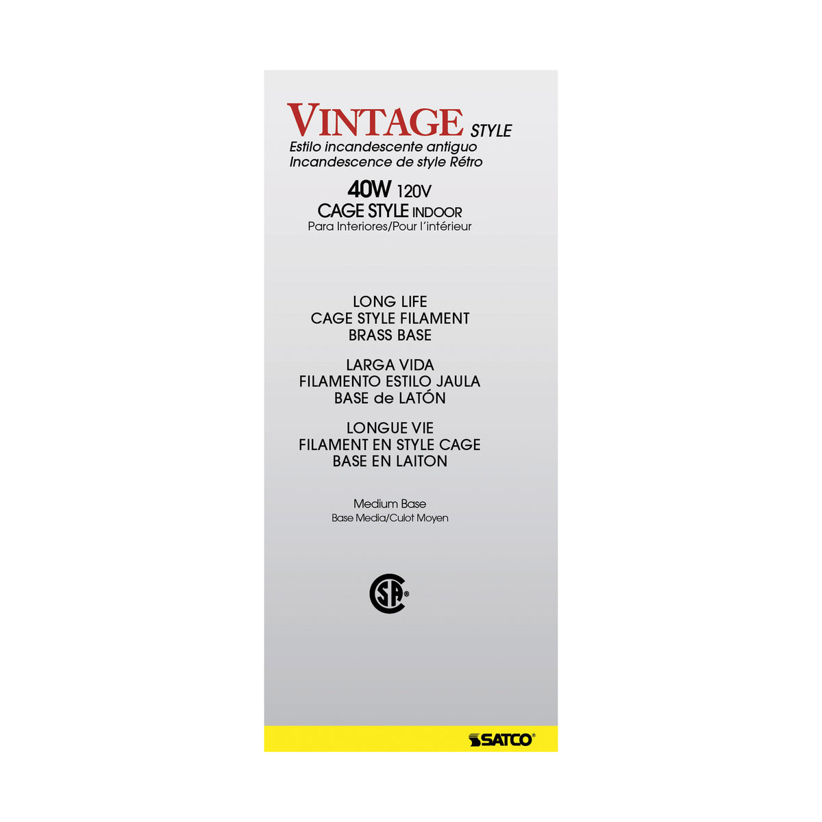 40 Watt ST19 Incandescent - Clear - 3000 Average rated hours - 160 Lumens - Medium base - 120 Volt