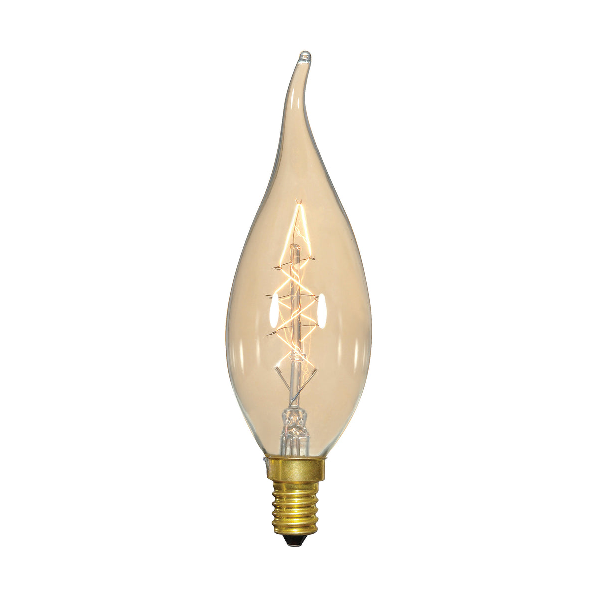 25 Watt CA8 Incandescent - Clear - 3000 Average rated hours - 100 Lumens - Candelabra base - 120 Volt