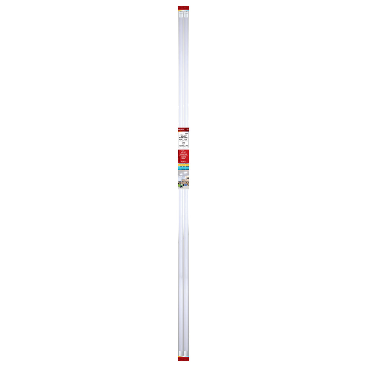 40 Watt T12 LED - 3K/4K/5K/65K CCT - Fa8 Base - 2-Pack