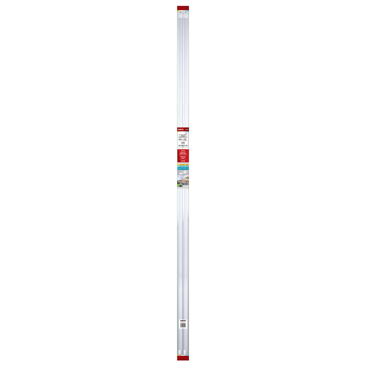 40 Watt T12 LED - 3K/4K/5K/65K CCT - Fa8 Base - 2-Pack