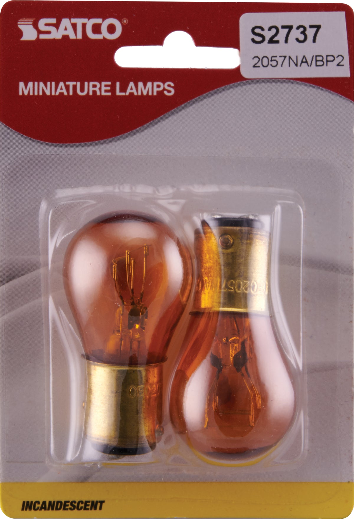 26.88/6.72 Watt miniature - S8 - 1200/5000 Average rated hours - Double Contact Bayonet base - 12.8/14 Volt - 2-Card