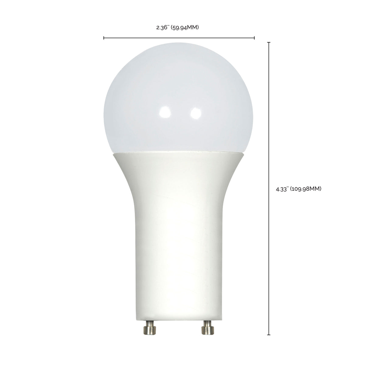 11.5 Watt - A19 LED - 90CRI - 4000K - GU24 base - 220 deg. Beam Angle - 120 Volt - 1100 Lumens - CEC