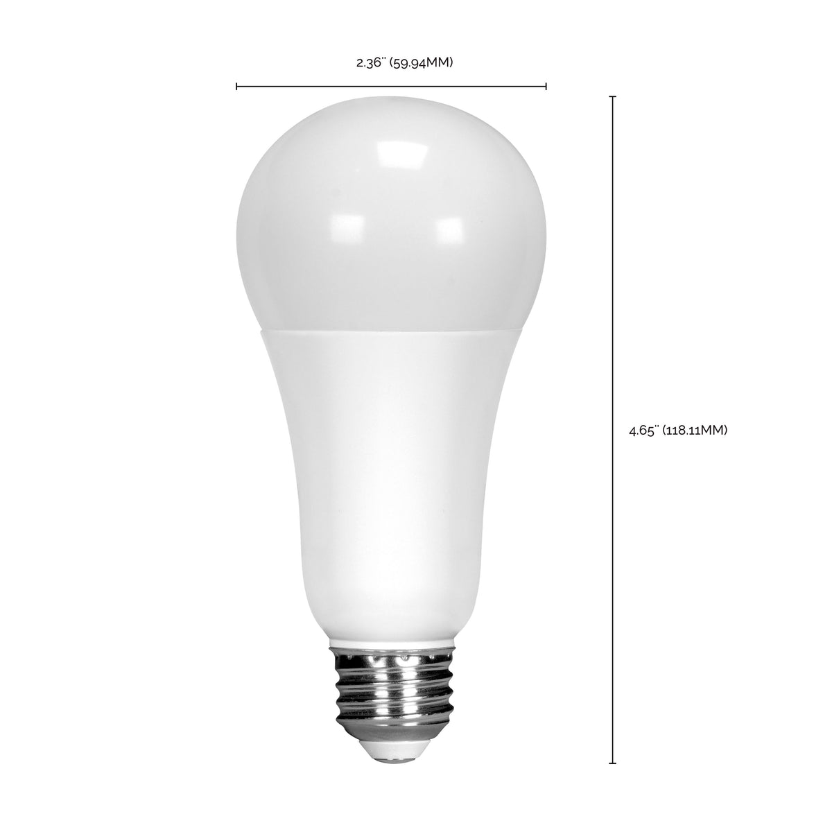 16.5 Watt - A19 LED - 90CRI - 4000K - Medium base - 220 deg. Beam Angle - 120 Volt - 1600 Lumens - CEC
