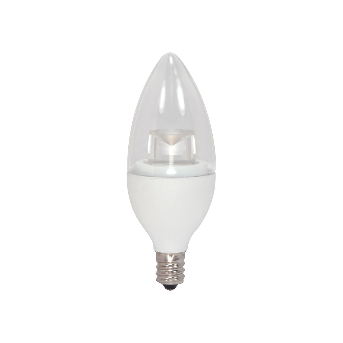 3.5 Watt LED Candle - 3000K - Candelabra base - 120 Volt for living rooms and bedrooms