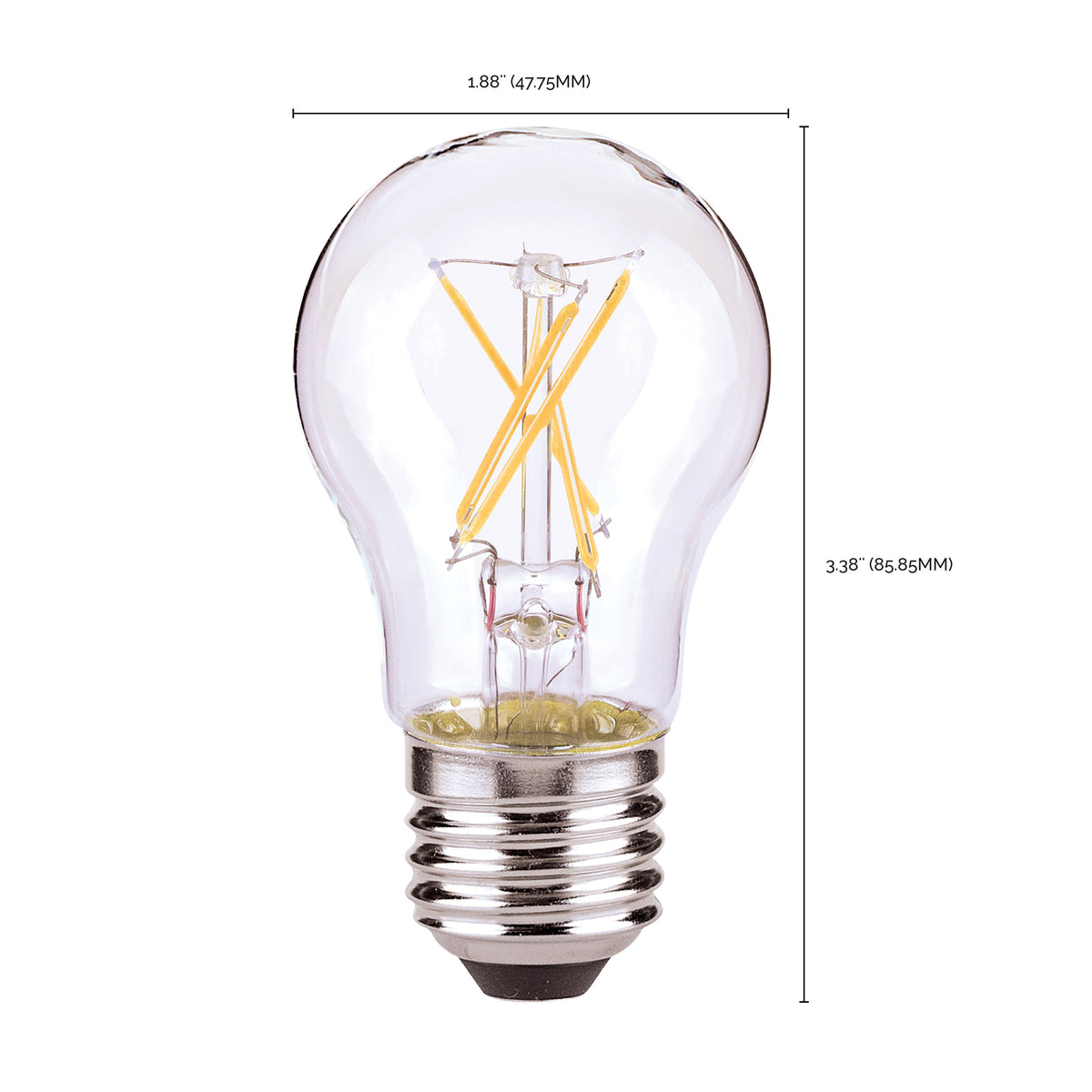 5 Watt A15 LED Filament - Clear - Medium base - 2700K - 120 Volt - Carded