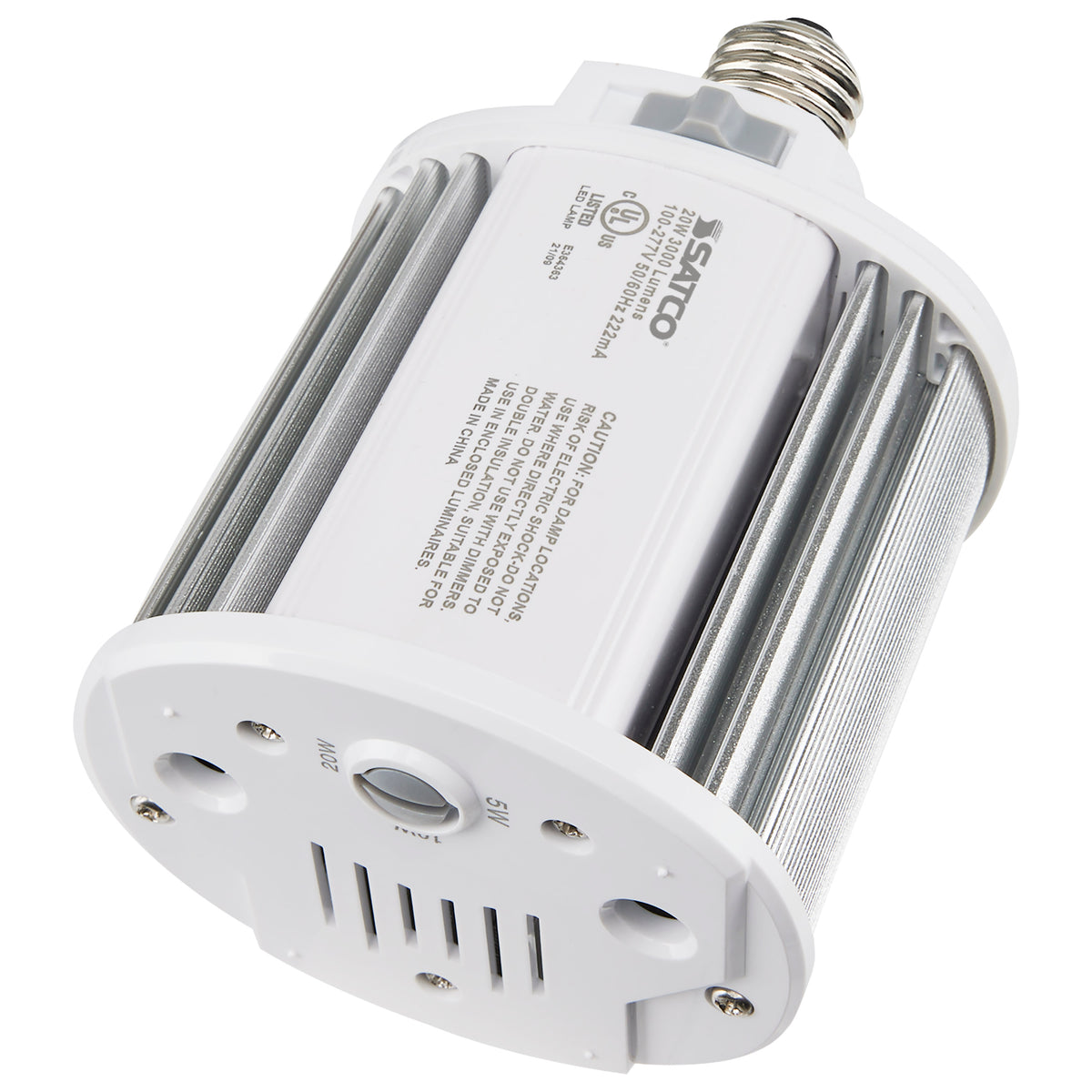 5/10/20 Wattage Selectable - LED Hi-Pro Wall Pack - CCT Selectable 3K/4K/5K - Type B - Ballast Bypass - Medium base - 120-277 Volt - ColorQuick Technology - PowerQuick Technology