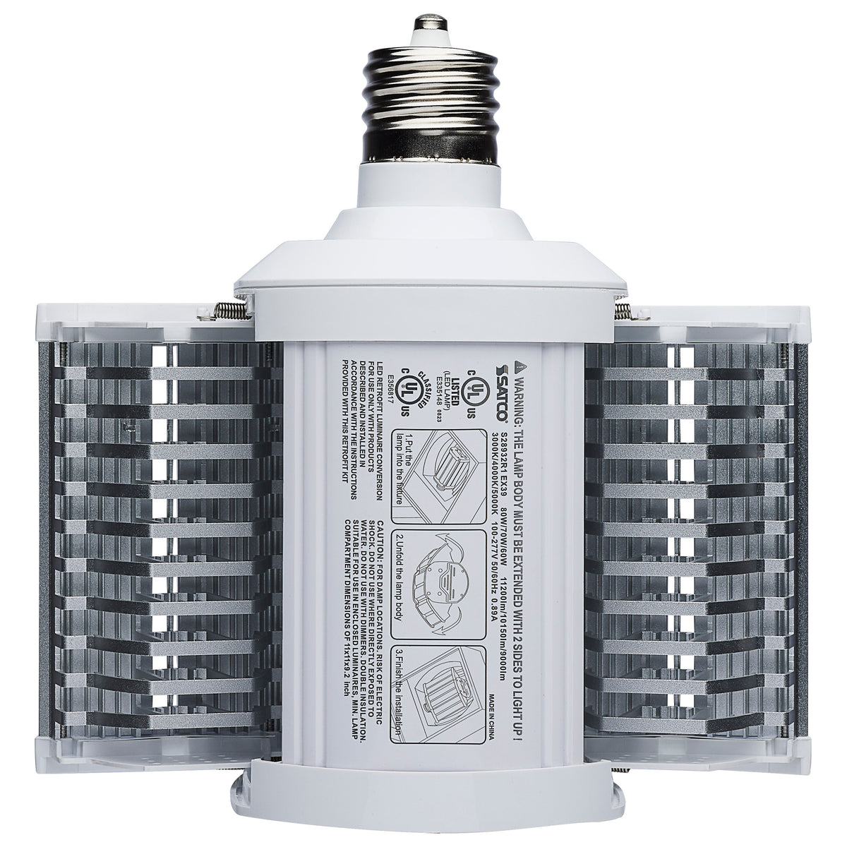 LED Shoe Box Lamp - 60/70/80 Wattage Selectable - 3K/4K/5K CCT Selectable - 120-277 Volt - White Finish
