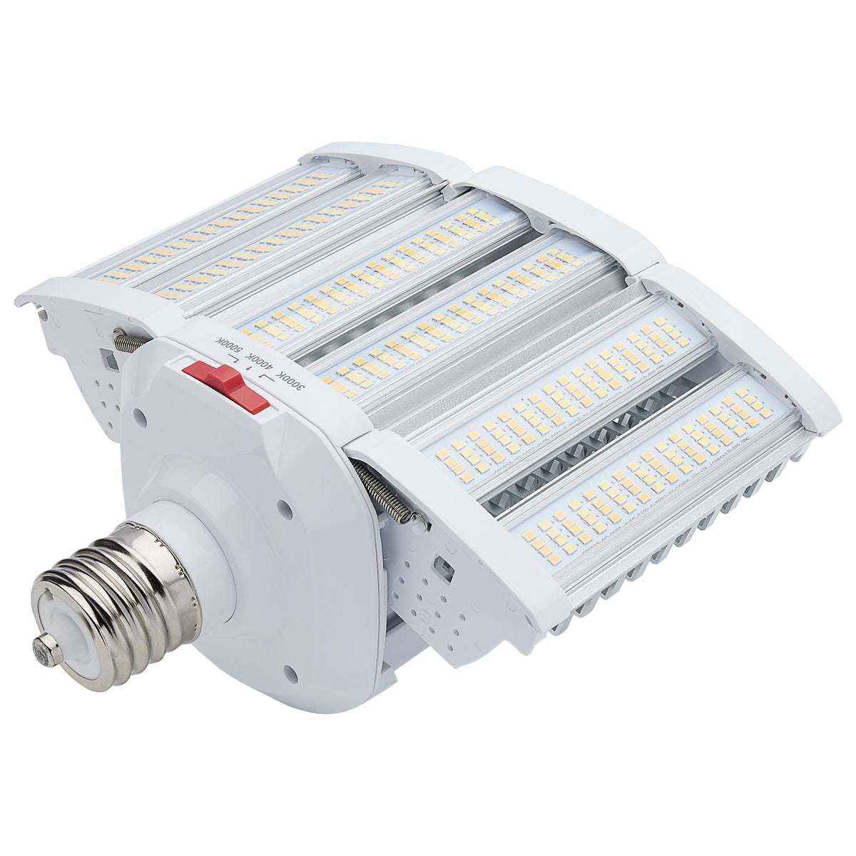 LED Shoe Box Lamp - 60/70/80 Wattage Selectable - 3K/4K/5K CCT Selectable - 120-277 Volt - White Finish