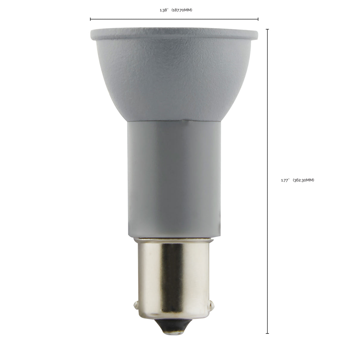 3 Watt - R12 LED - 3000K - Bayonet Single Contact Base - 12 Volt