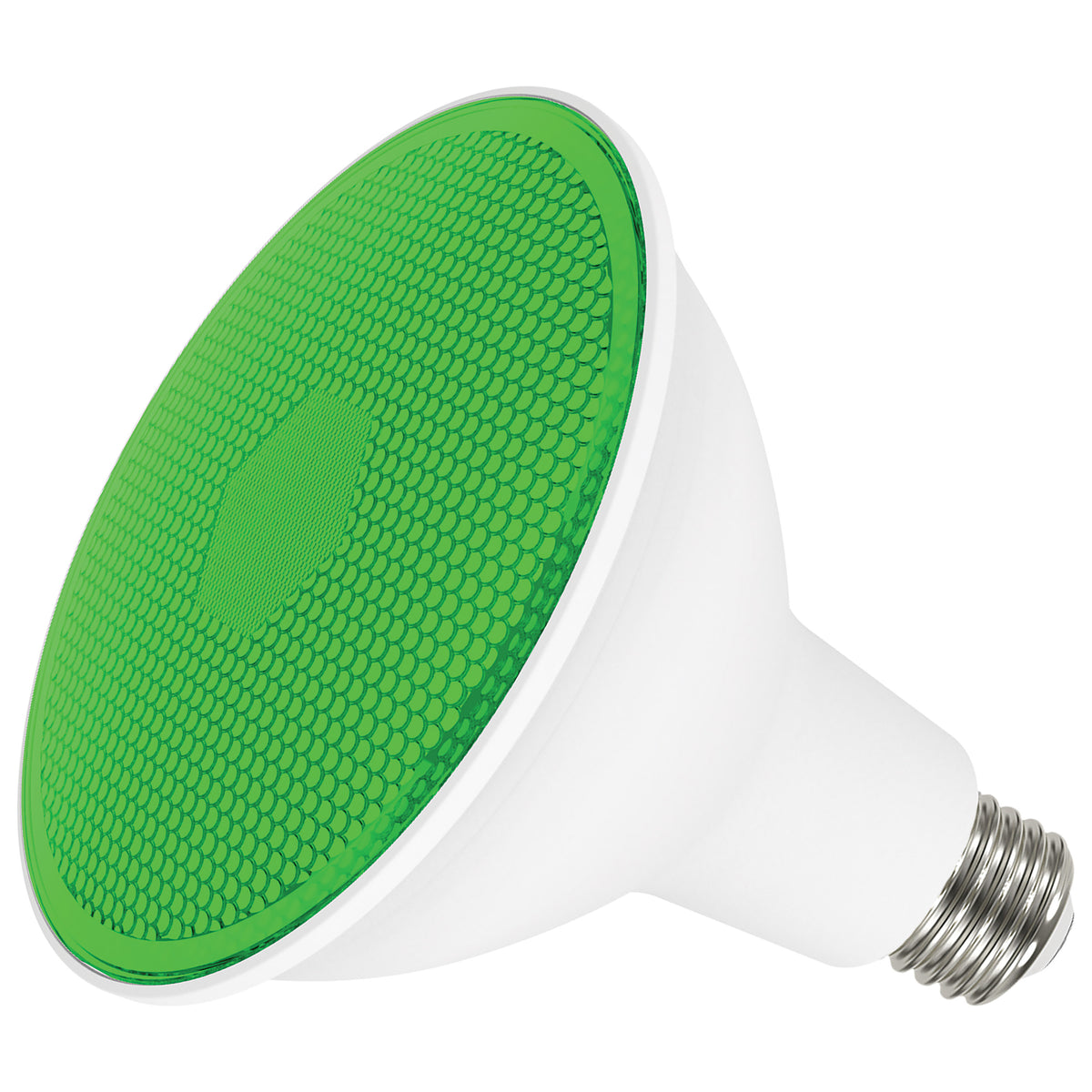 11.5 Watt PAR38 LED - Green - 90 degree Beam Angle - Medium base - 120 Volt