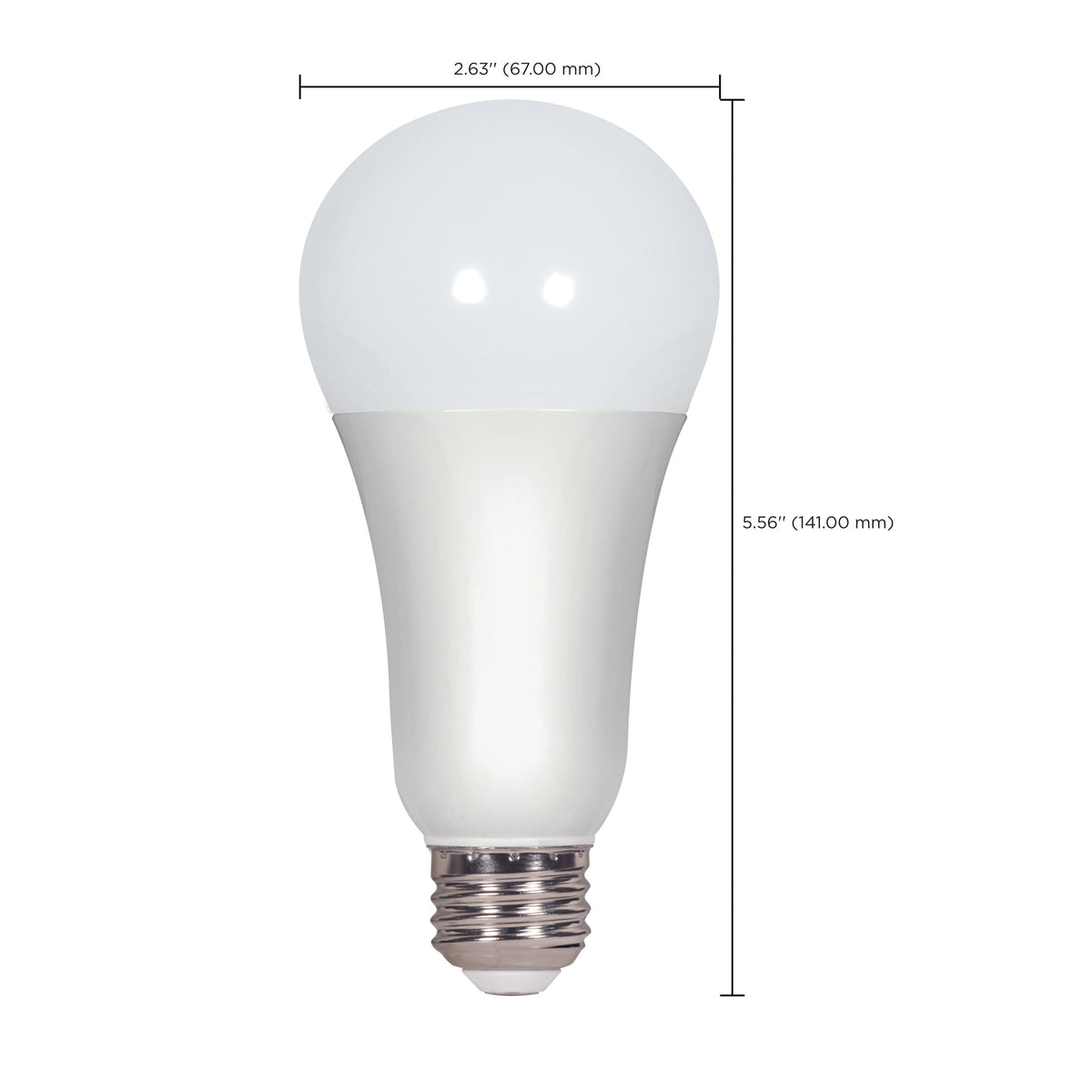 15 Watt - A19 LED - Frosted - 4000K - Medium base - 220 deg. Beam Angle - 120 Volt