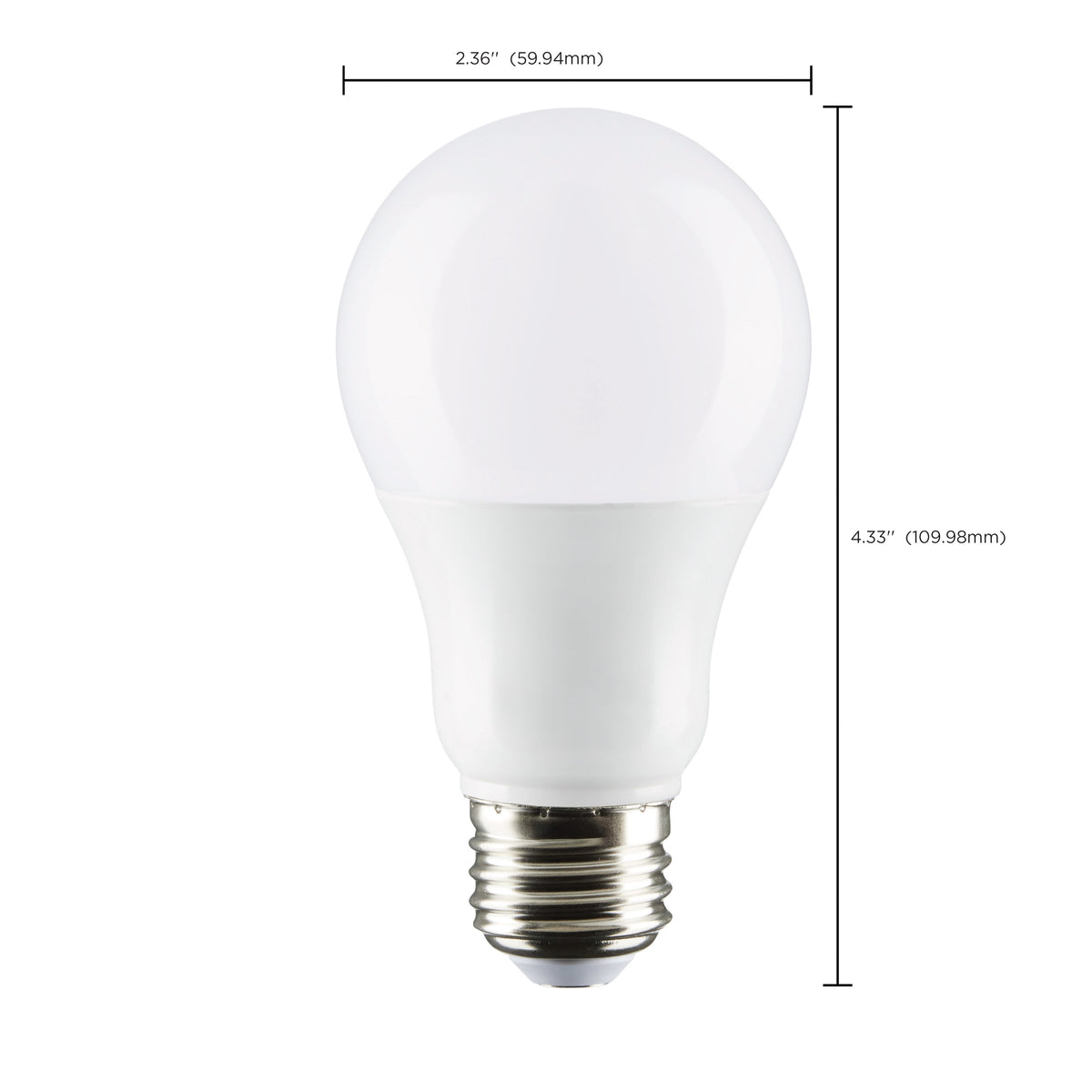 6 Watt - A19 LED - 5000K - Medium base - 220 deg. Beam Angle - 120 Volt