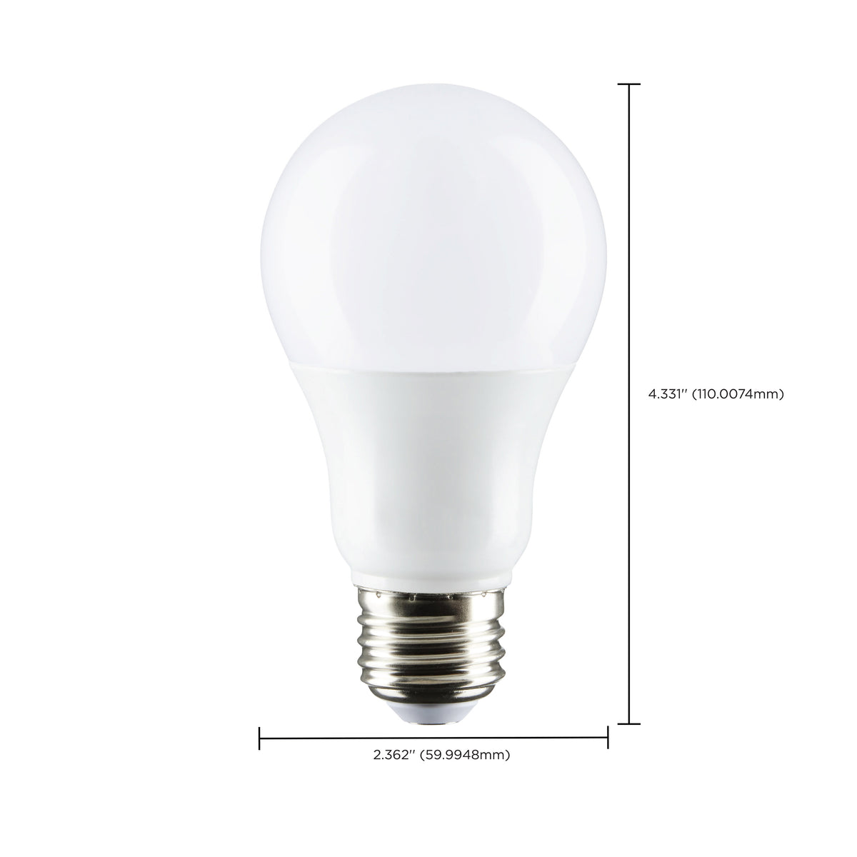 9.8 Watt - A19 LED - 2700K - Medium base - 220 deg. Beam Angle - 120 Volt